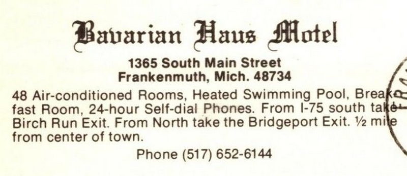 Bavarian Haus Motel - Postcard (newer photo)